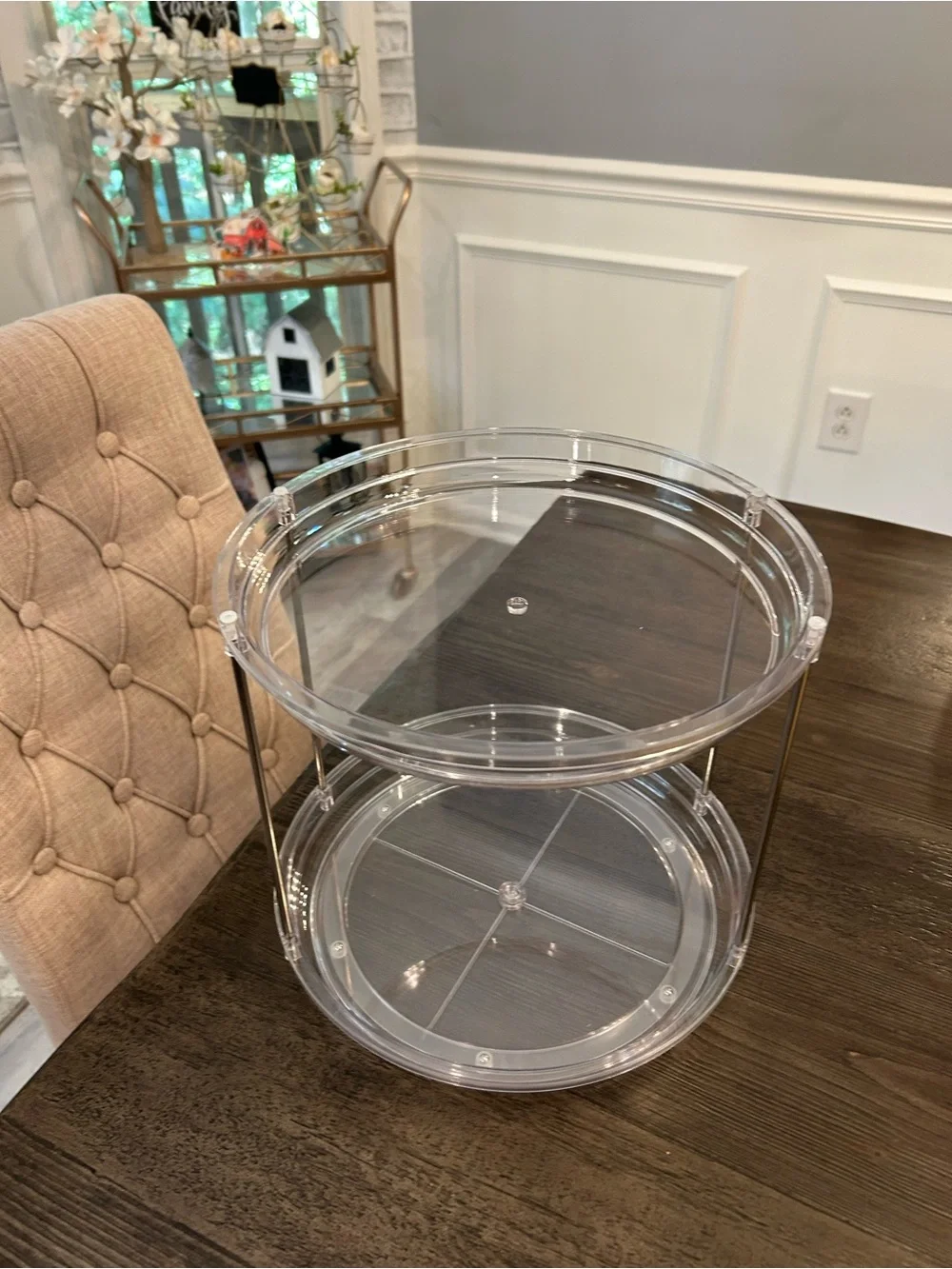 Clear 2-Tier Lazy Susan Organizer, 11